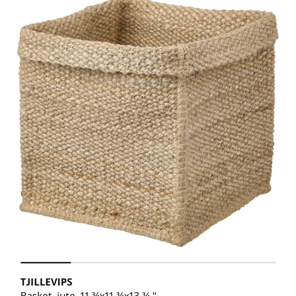 IKEA Natural Woven Jute Storage Baskets - Beige (set of 5)